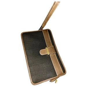 Dunhill London Vintage Toiletry Canvas Brown Leather bag